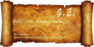 Gálos Ermelinda névjegykártya